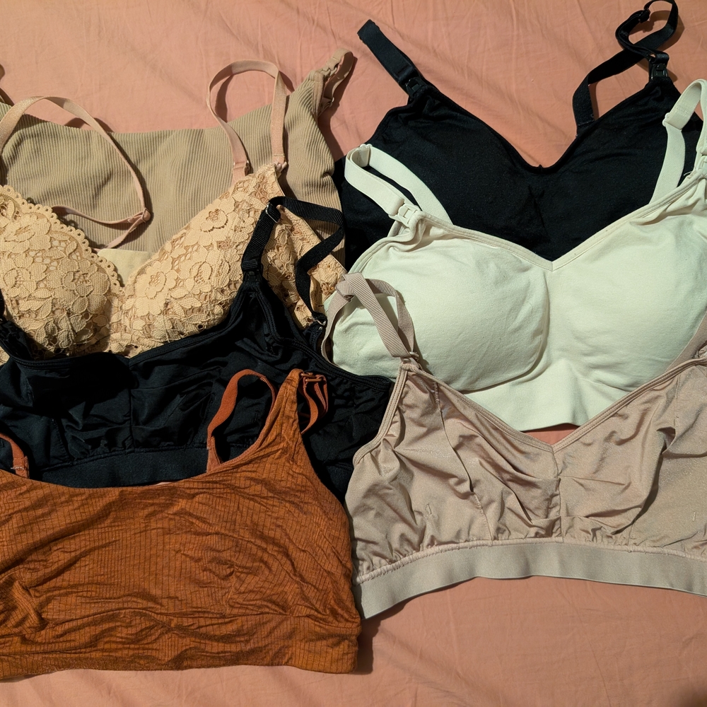 7 Nursing/Pumping Bra Lot - Bodily, Momanda, Auden brands